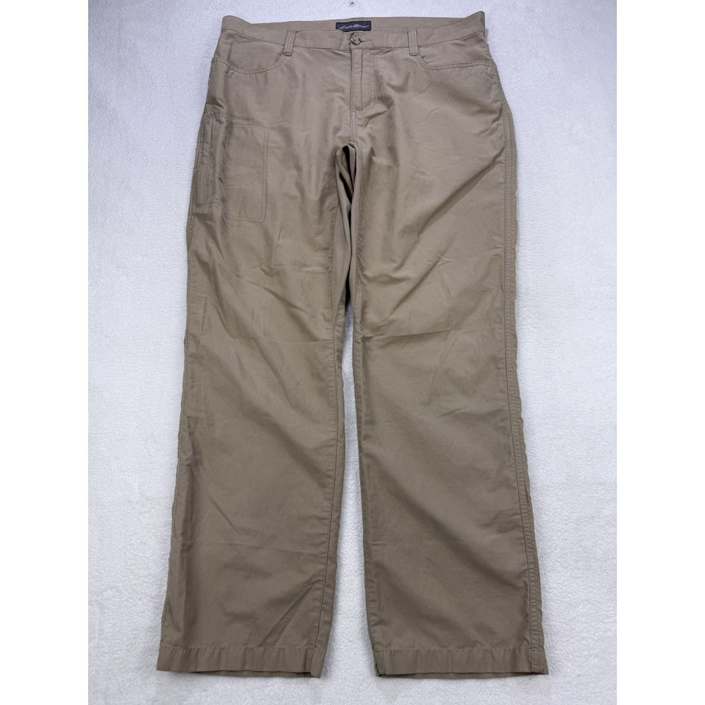 Eddie Bauer Travex Tech Pants Men Beige 38X32 Hiking Lightweight Gorpcore